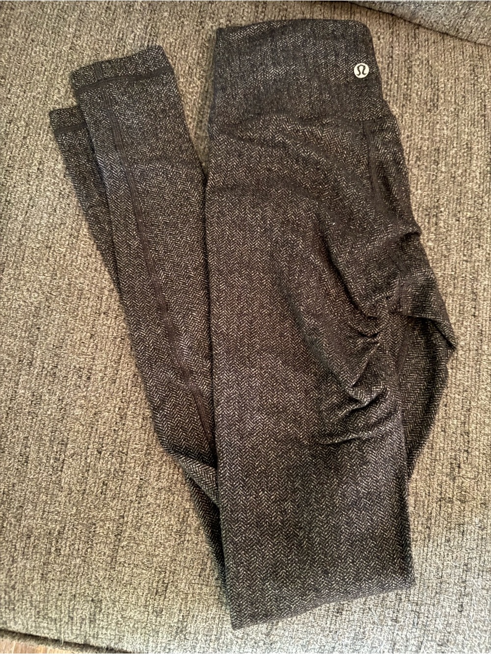 lululemon athletica Dark Gray Herringbone Leggings